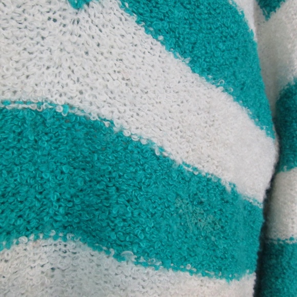 Vintage 1980's Tamaron Aqua Striped Pullover - Picture 6 of 7